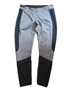 Champion Compression Athletic Leggings Black & Gray Size L Zippered Back Pocket